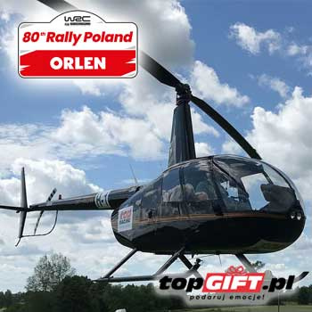 Lot widokowy helikopterem WRC Rally Poland 2024 - OS 12 Mikołajki Arena 3 (sobota)